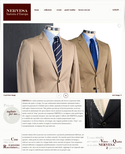 Marketing website showcasing textile & clothing related products with multilingual support