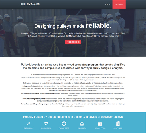 Pulley Maven is an online web based cloud computing program that greatly simplifies the problems and complexities associated with conveyor pulley design &amp; analysis.