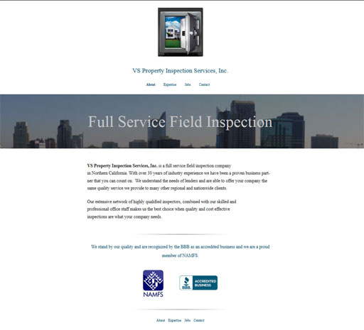 WordPress content management system - VS Property Inspection Services Inc.