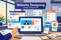We offer creative website designing service at affordable rate.  Our professional web design service includes responsive website designing, web templates design, PSD to HTML conversion, corporate logo design, brand identity and also website redesigning & maintenance.